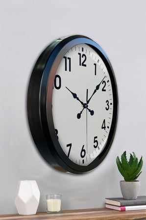 Siyah Klasik 52 Cm Modern Duvar Saati