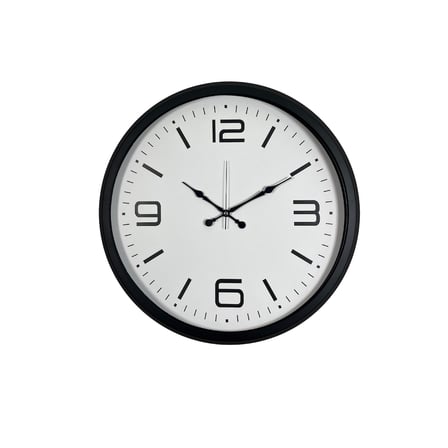Siyah Modern & Şık 52 Cm Metal Duvar Saati