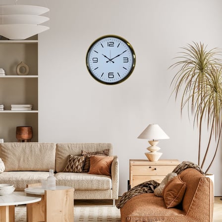 Gold Modern Tasarım 52 Cm Metal Duvar Saati