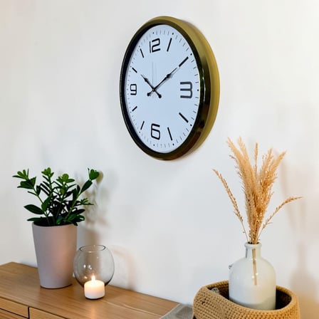Gold Modern Tasarım 52 Cm Metal Duvar Saati