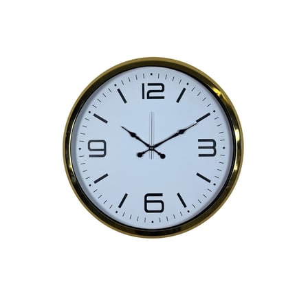 Gold Modern Tasarım 52 Cm Metal Duvar Saati