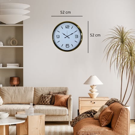 Gold Modern Tasarım 52 Cm Metal Duvar Saati