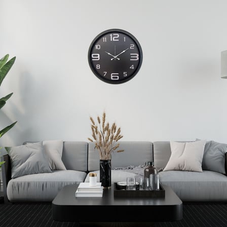 Siyah Modern 52 x 52 Cm Duvar Saati
