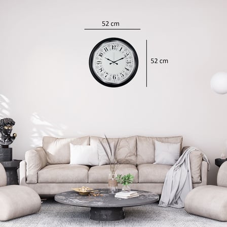 Siyah Classic Heritage 52 x 52 Cm Duvar Saati