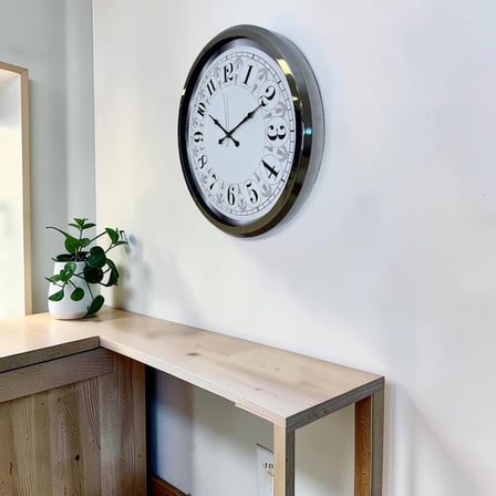 Krom Modern Desenli 52 x 52 Cm Duvar Saati