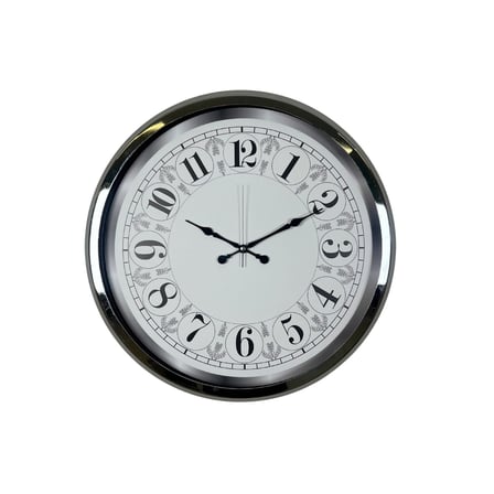 Krom Modern Desenli 52 x 52 Cm Duvar Saati