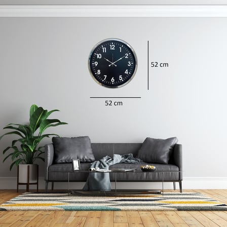 Krom Standart Dekoratif 52 x 52 Cm Duvar Saati