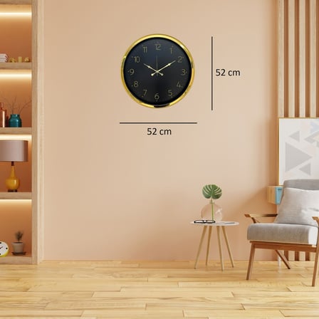 Gold Dekortaif 52 x 52 Cm Duvar Saati