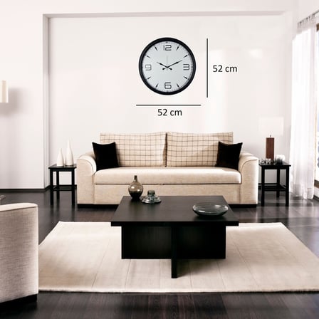 Siyah Modern Harmony 52 x 52 Cm Duvar Saati