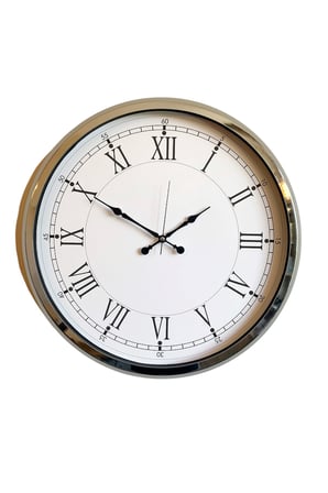 Roma Zarafeti Krom 52 Cm Metal Duvar Saati