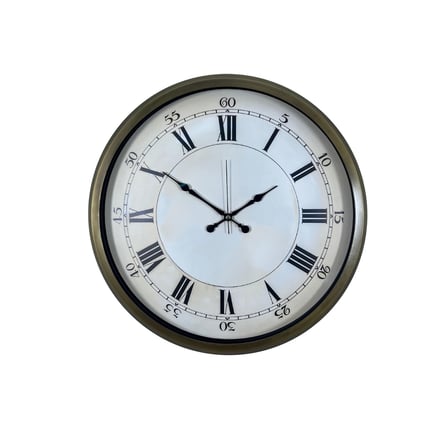 Vintage Roma Rakamlı 52 Cm Metal Duvar Saati