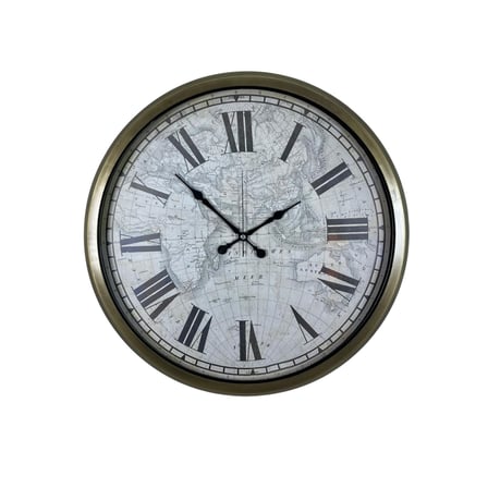 Eskitme Atlas 52 Cm Metal Roma Duvar Saati