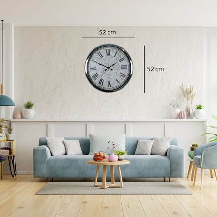 Krom Imperium 52 Cm Metal Dünya Haritası Duvar Saati