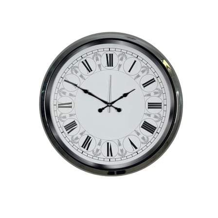 Krom Majestic 52 Cm Metal Duvar Saati