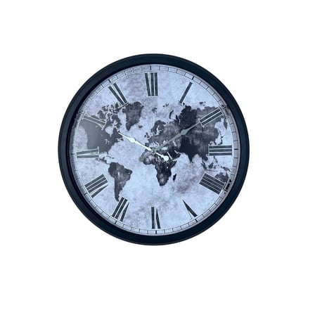 Siyah Atlas Roman 52 x 52 Cm Roman Duvar Saati