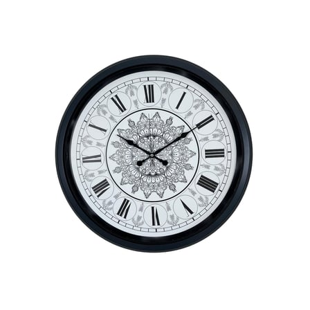 Siyah Mandala Imperium 52 Cm Metal Duvar Saati