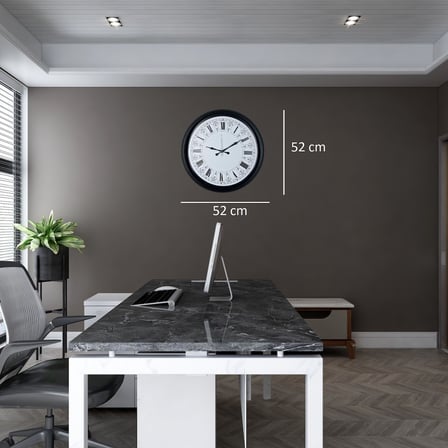 Siyah Royal Vienna 52 x 52 Cm Duvar Saati