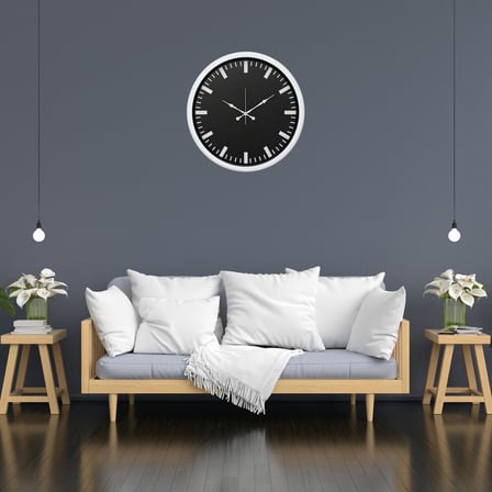 Beyaz Sade Tasarım 52 x 52 Cm Duvar Saati