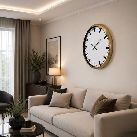 Gold Ivory Prime 52 x 52 Cm Duvar Saati