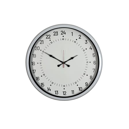 Beyaz 24 Saat Göstergeli Duvar Saati