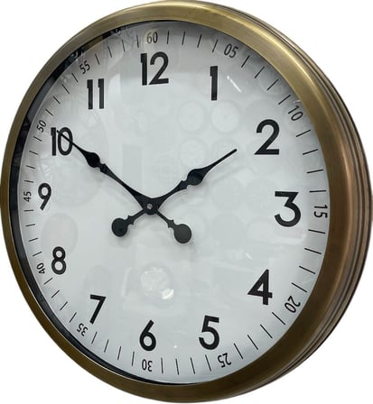 60 cm Eskitme Metal Dekoratif Duvar Saati