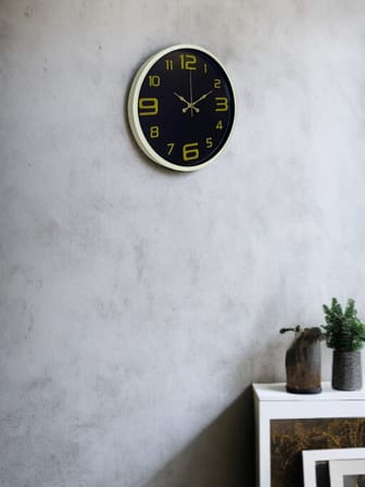 36 Cm Krem Gold Rakamlı Duvar Saati