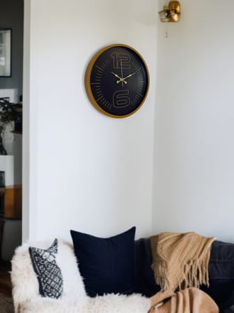 36 Cm Kahverengi Modern Duvar Saati