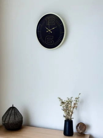 36 Cm Krem Dekoratif Duvar Saati