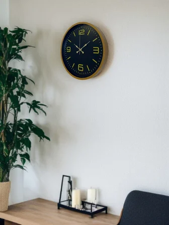 36 Cm Kahverengi Dekoratif Duvar Saati