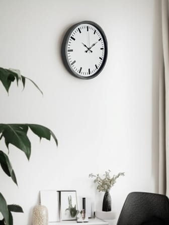 36 Cm Gri Sade Dekoratif Duvar Saati
