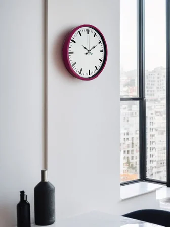 36 Cm Pembe Dekoratif Duvar Saati