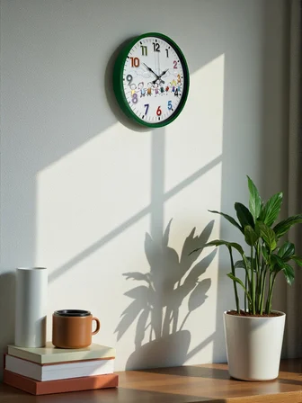 36 Cm Yeşil Çocuk Odası Duvar Saati