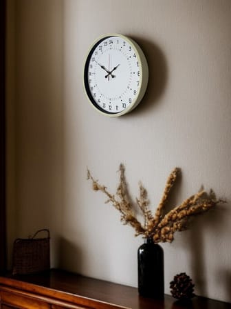 36 Cm Krem 24 Saat Göstergeli Duvar Saati