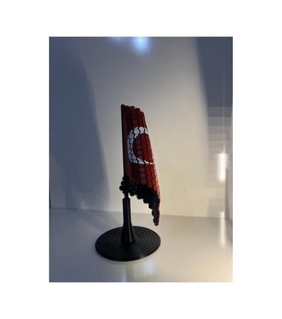 3d Hareketli Türk Bayrağı - Esnek Zincir Dokulu Masaüstü Stand Diğer