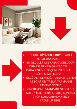 Brillant Stor Perde Kalın Kumaş (KETEN) BEJ Rengi (ALÜMİNYUM KASA BORU)