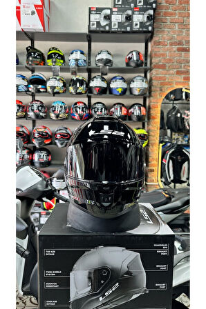 LS2 STREAM 2 PARLAK SIYAH KASK