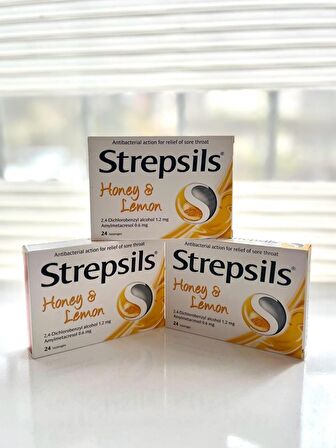 Strepsils Bal ve Limon Aromalı 24 Pastil 3’LÜ SET