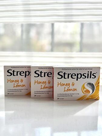 Strepsils Bal ve Limon Aromalı 24 Pastil 3’LÜ SET