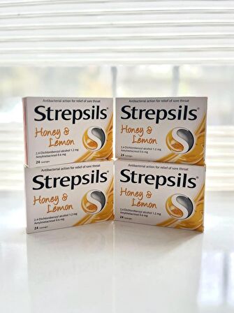 Strepsils Bal ve Limon Aromalı 24 Pastil 4’LÜ SET