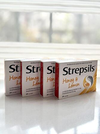 Strepsils Bal ve Limon Aromalı 24 Pastil 4’LÜ SET