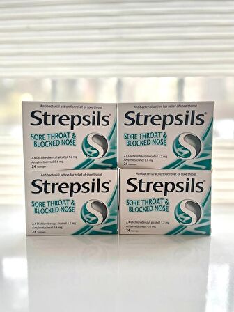 Strepsils Mentollü Boğaz Pastili 24 Pastil 4’LÜ SET