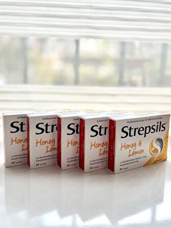 Strepsils Bal ve Limon Aromalı 24 Pastil 5’Lİ SET