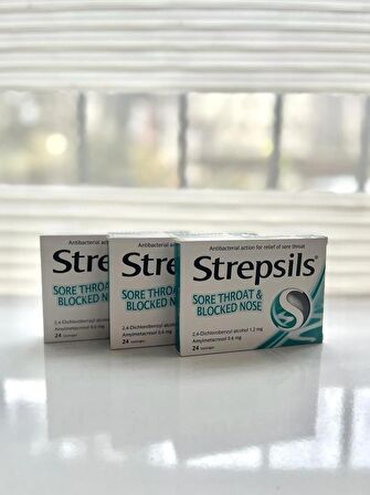 Strepsils Mentollü Boğaz Pastili 24 Pastil 3'LÜ SET