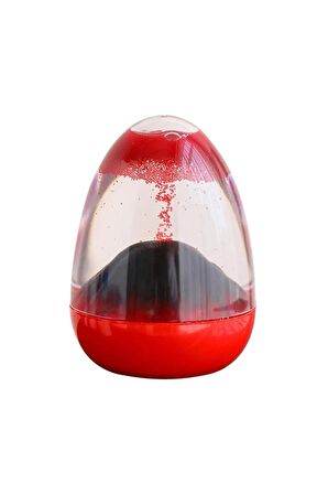 Dekoratif Şık Görünümlü Kum Saati Volkan Patlaması Kırmızı Kum Saati Ev Ofis Masa Üstü Hediyelik