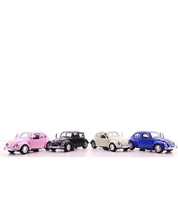 Sevgiliye Eşe Hediye 4 Adet Metal Vosvos Araba Dıe Cast Büyük Boy 12cm Nostalji Set