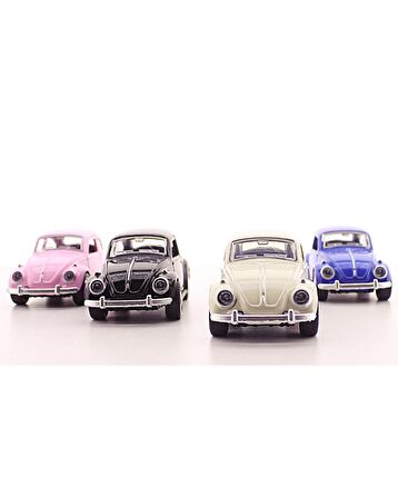 Sevgiliye Eşe Hediye 4 Adet Metal Vosvos Araba Dıe Cast Büyük Boy 12cm Nostalji Set