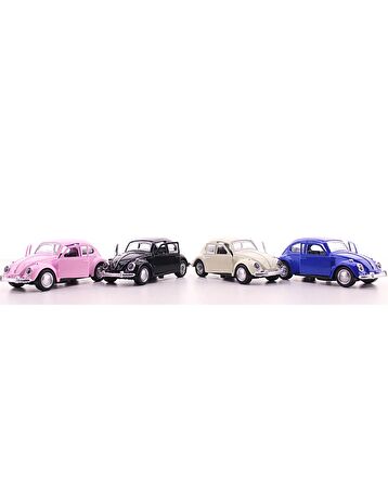 Sevgiliye Eşe Hediye 4 Adet Metal Vosvos Araba Dıe Cast Büyük Boy 12cm Nostalji Set