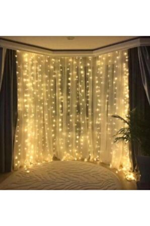Dekoratif Led Işık Perde Led 3 Metre Kumandalı 8 Ayrı Moda Sahip 3 mt X 3 mt Perde Peri Led Usb