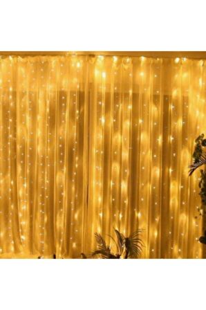 Dekoratif Led Işık Perde Led 3 Metre Kumandalı 8 Ayrı Moda Sahip 3 mt X 3 mt Perde Peri Led Usb