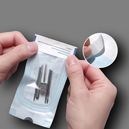 Manikür Tek Kullanımlık Tırnak, Alet Sterilizasyon Zarf Paket / Diş Hekimliği Tıbbi Sınıf Kağıt